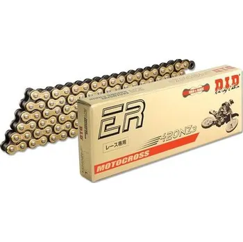 Řetězová sada pro motocykl D.I.D Chain Zesílený netěsněný řetěz D.I.D Chain 420NZ3 SDH 130 L Zlatá/Černá