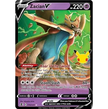 Sběratelská karetní hra Zacian V 016/025 - Celebrations