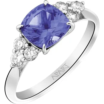 Prsten Prsten z bílého zlata s brilianty a tanzanitem - ryzost 585 - 103.709