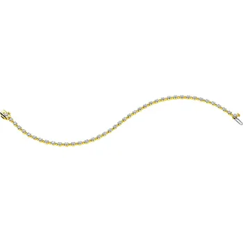 Náramek Zlatý náramek s brilianty - 18 cm - 1,00 ct - ryzost 585 - 220.357