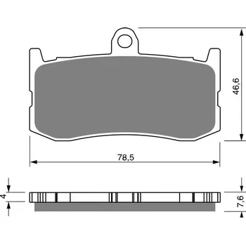Brzda pro motocykl GOLDFREN Brzdové destičky GOLDFREN 296 GP6