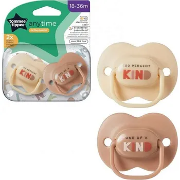dudlíky Tommee Tippee Šidítko silikon AnyTime 18 - 36 měs. 2 ks, béžová