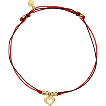 Náramek Náramek s prvky z pozlaceného stříbra - srdce - AP538-2870