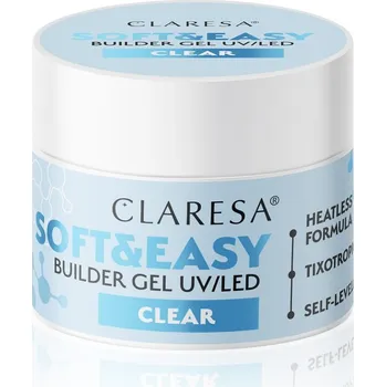 CLARESA® Stavební gel na nehty SOFT & EASY Builder gel CLEAR, 90g