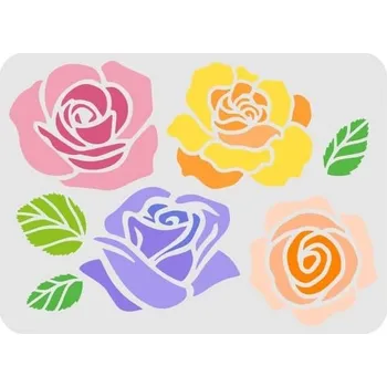 Šablona, vzor RŮŽE, 29,7X21 cm, 1 kus