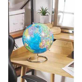 Glóbus Dekorativní Země koule modrá 25 cm moderní s magnety Beliani