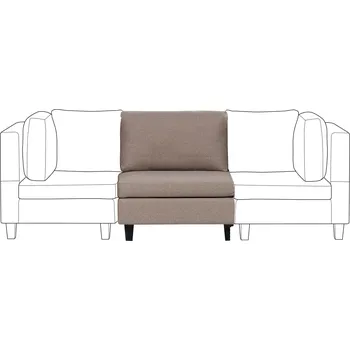 Obývací pokoj 1místný modul hnědé polyesterové čalounění sedací části pro modulární pohovku v moderním stylu obývacího pokoje	 Beliani