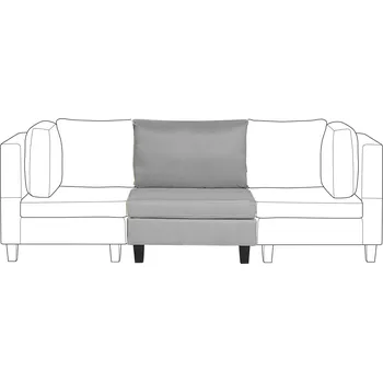 Modul křesla z šedé textilie z dřevěných nožek do obývacího pokoje minimalistický elegantní Beliani