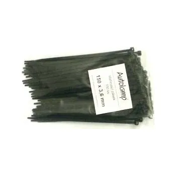 Stahovací páska stahovací pásky AUTOLAMP 150x3,6 černé / 100ks