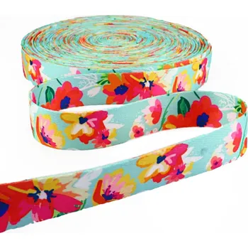 Subliprint Popruh polyesterový 25 mm květiny