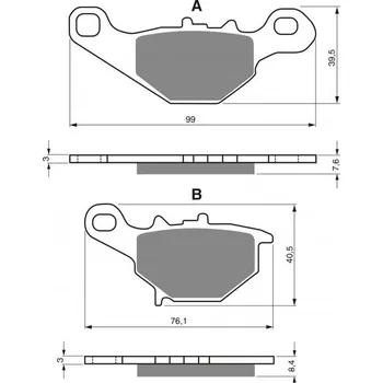 Brzda pro motocykl GOLDFREN Brzdové destičky GOLDFREN 109 K1