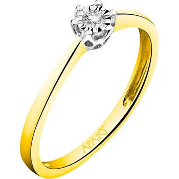 Prsten Prsten ze žlutého a bílého zlata s briliantem - 0,05 ct - ryzost 585 - 219.102