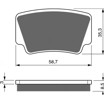 Brzda pro motocykl GOLDFREN Brzdové destičky GOLDFREN 260 K1