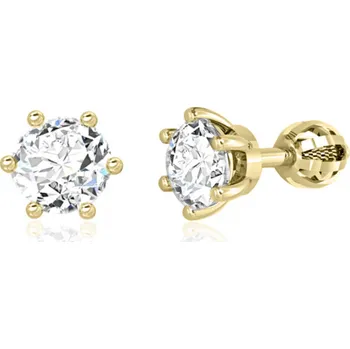 Náušnice Peckové zlaté náušnice Simone se zirkony Materiál šperku: Žluté zlato