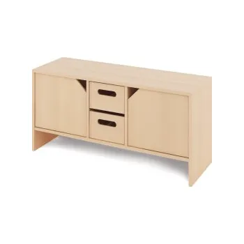 Zahradní úložný box Malá skříň s velkými kartonovými kontejnery a dvířky KLASIKO V barvě dekoru