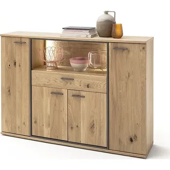 Knihovna Vitrína CAMPINAS I (Dub Bianco)