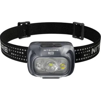 Svítilna NiteCore NU31 grau LED čelovka, napájeno akumulátorem, 550 lm, NC-NU31-GR