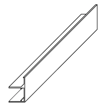 Stavební profil LANIT PLAST Ukončovací okrajový U/F-profil AL 16 mm 2,1 m