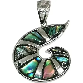 Přívěsek Přívěsek mušle ve spirále s mušlí Paua