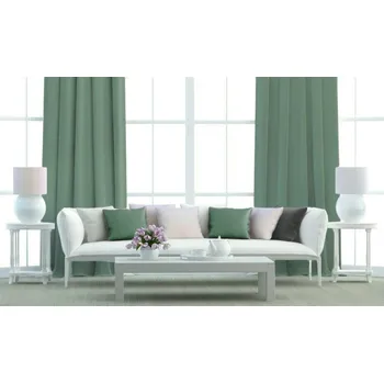 Dekorační látka Blackout šedozelená bez obšití 150