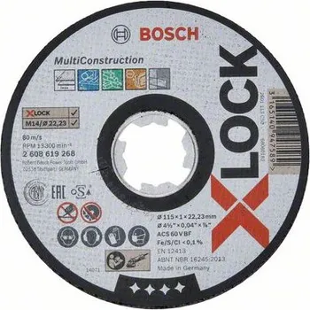 Řezný kotouč Bosch Professional BOSCH Ploché řezné kotouče Multi Material systému X-LOCK, 115×1×22,23 2608619268