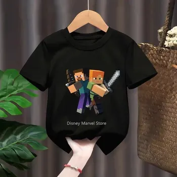 Minecraft TRIČKO s potiskem na motivy hry "Minecraft" Barva: Černá, Velikost: 160