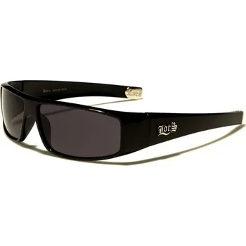Sluneční brýle Locs Pánské RECTANGLE sluneční brýle Černé Lesklé Olympic eyewear LOC9035-BK