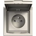 SCHNEIDER ELECTRIC ASFORA Zásuvka jednonásobná, clonky, IP44, krémová