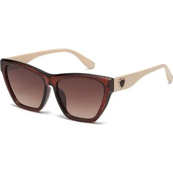 GISELLE CAT EYE dámské sluneční brýle se srdíčkem Hnědé Giselle GSL22650s2