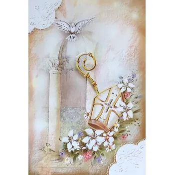 Přání ke svátosti biřmování (hnědé)