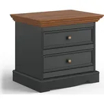 Massivo.cz Noční stolek Belluno Elegante, dekor šedá-zlatý dub, masiv, borovice