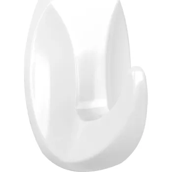 Věšák Walteco Samolepicí háček QF2, plast, bílý Množství: 5 ks