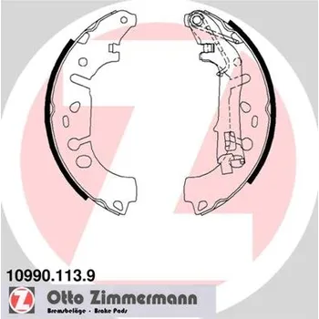 Brzdová čelist Sada brzdových čelistí ZIMMERMANN 10990.113.9