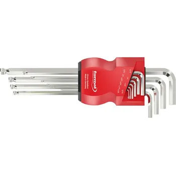 Klíč Sada inbusových klíčů sada v plastovém držáku 9dílná 1/20-5/16" dlouhá kulová hlava format