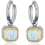 Dámské Ocelové kruhové náušnice s třpytivým přívěškem Stříbrné Impress Jewelry GE837s2