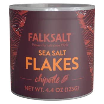 Kuchyňská sůl Mořská vločková sůl chipotle 125g Falksalt
