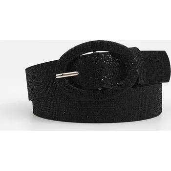 Opasek Dámský lesklý flitrový pásek na šaty Round Černý Lifestyle 23022808515604310S3