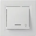 SCHNEIDER ELECTRIC ASFORA Tlačítko se symbolem světla, orientační kontrolka, řazení 1/0So, bezšroubové, bílá