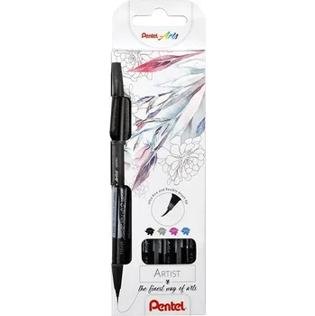 PENTEL Brush Sign Pen SESF30C-4 - sada 4 barev
