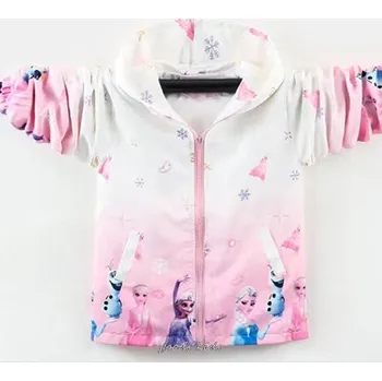 Frozen (Ledové království) Dívčí jarní bunda na zip s potiskem na motivy Ledového království Barva: Růžová, Velikost: 130