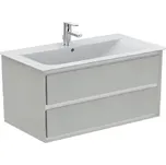 Ideal Standard Connect Air - Skříňka pod umyvadlo 100x44x52 cm, lesklá světlá šedá/bílá mat E0821EQ