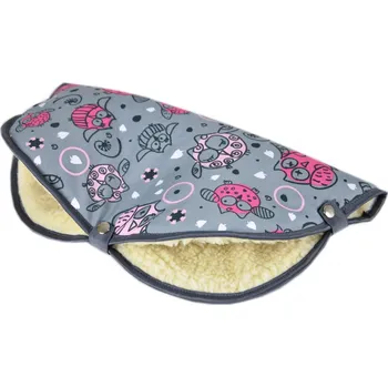 Kočárek BBL Rukávník na madla kočárků - šedá sova