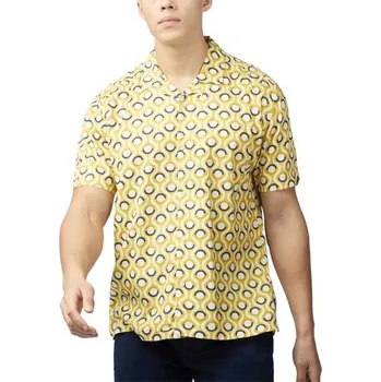 Pánská košile Ben Sherman — Retro Geo Print Shirt — Sunflower