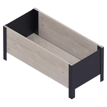 Truhlík Truhlík Modernbox, dřevo, kov, šedá, 78 × 36 × 32 cm RMO-0780X0360X320-GR