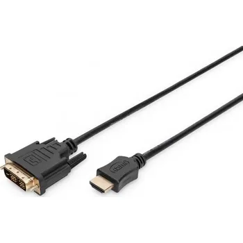 Video kabel ASSMANN Kabel HDMI 1.4 DVI-D (18+1) vidlice, HDMI vidlice 5m černá