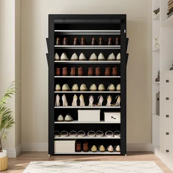 Botník Velký látkový botník L 88 x 160 x 28 cm| černý