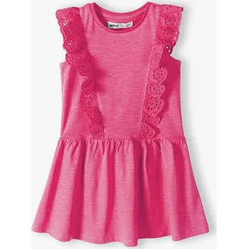 Kojenecké šaty Minoti Šaty dívčí volánkové, růžová Vel. 86/92