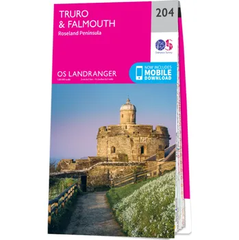 Ordnance Survay vydavatelství mapa Truro Falmouth 1:50 t.