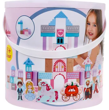 ostatní stavebnice Ramiz Sada dřevěných kostek pro dívky "Princezna na zámku" + třídička tvarů