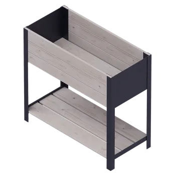 Truhlík Truhlík Modernbox, dřevo, kov, šedá, černá, 78 × 72 × 36 cm RMO-0780X0360X720-GR